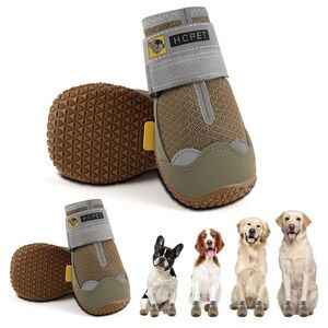 • Hcpet • Dog Paw Protector Booties for Medium/Large Dogs, 4PCS